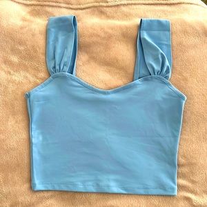 Blue crop top